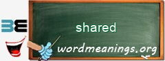 WordMeaning blackboard for shared